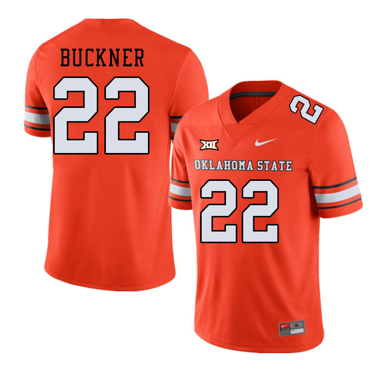 Men #22 Donte Buckner Oklahoma State Cowboys College Football Jerseys Stitched-Alternate Orange - Click Image to Close